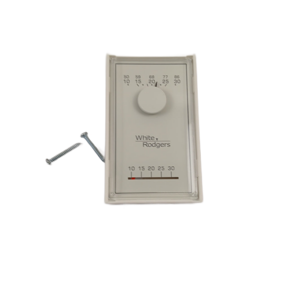 1E30N-311 White-Rodgers 24V Thermostat, Heat Only, Vertical, °C/°F - XPart Supply