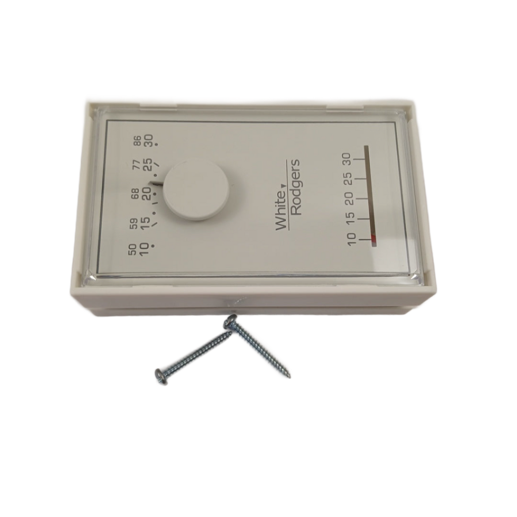 1E30N-311 White-Rodgers 24V Thermostat, Heat Only, Vertical, °C/°F - XPart Supply