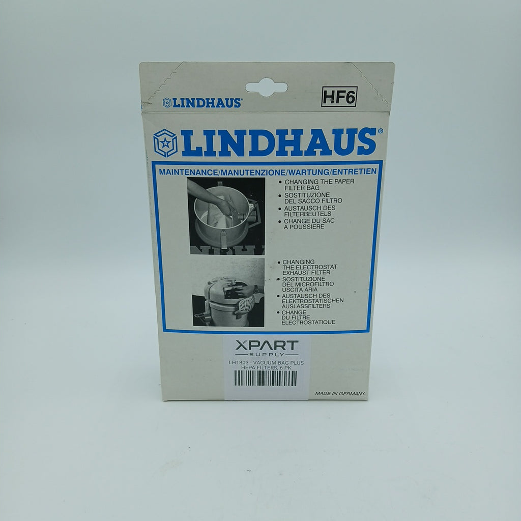 LH1803 - VACUUM BAG PLUS HEPA FILTERS, 6 PK - XPart Supply