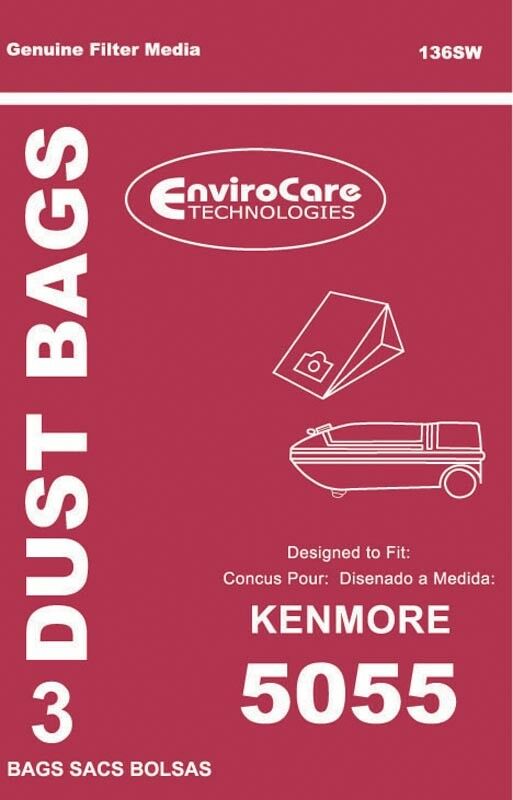 Kenmore Vacuum Paper Bags, 5055 C5 Panasonic Canister 3Pk Generic Part 136SW - XPart Supply