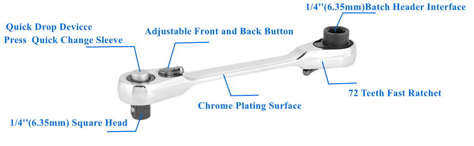 1/4 Inch Rachet Wrench by 5" Quick-Release 27111700 - XPart Supply