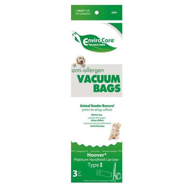 Hoover Type I Paper Vacuum Bags, 3pk, Part A891 - XPart Supply