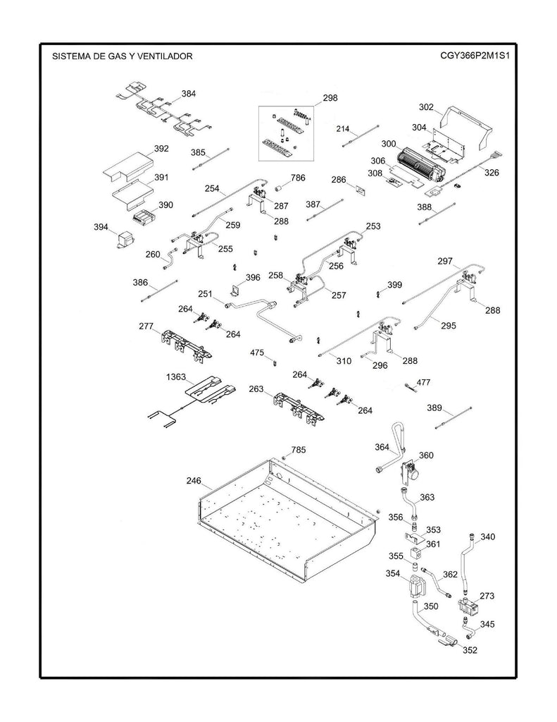 WS01F08835 Range Harness Burner Box - XPart Supply