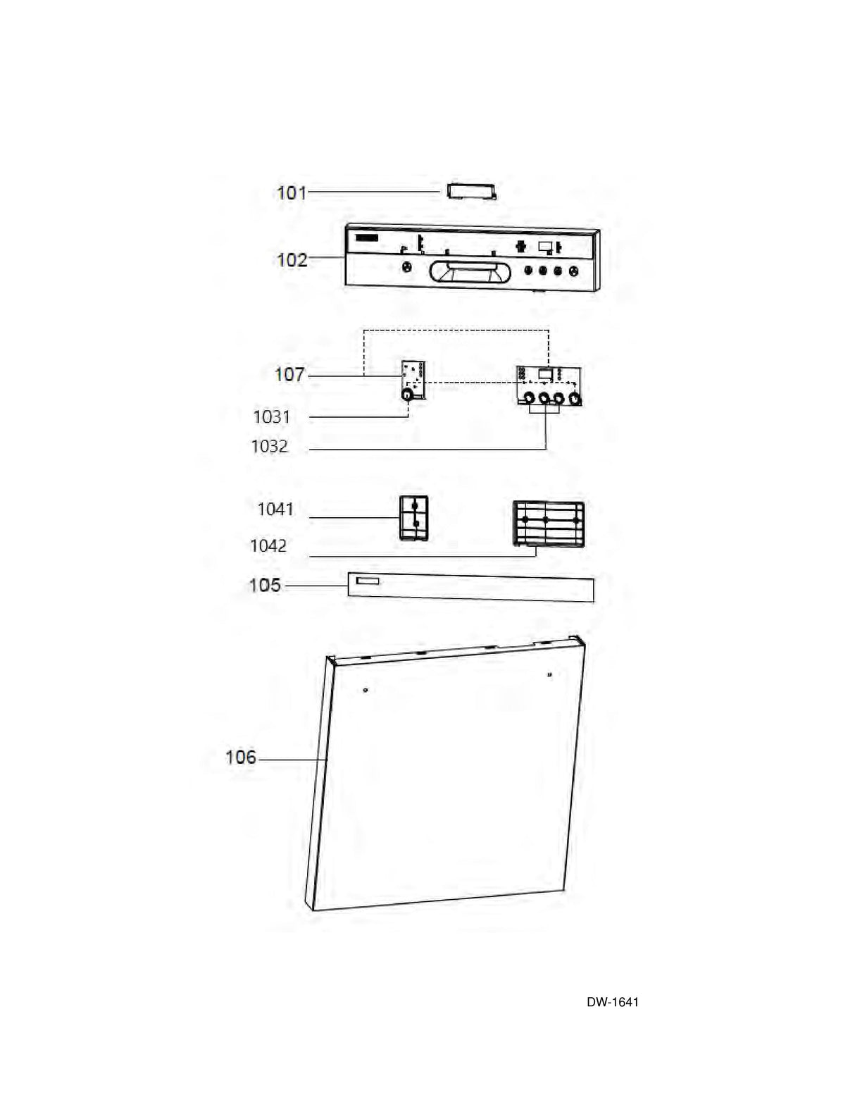 WG04F11668 Dishwasher UI Control Board