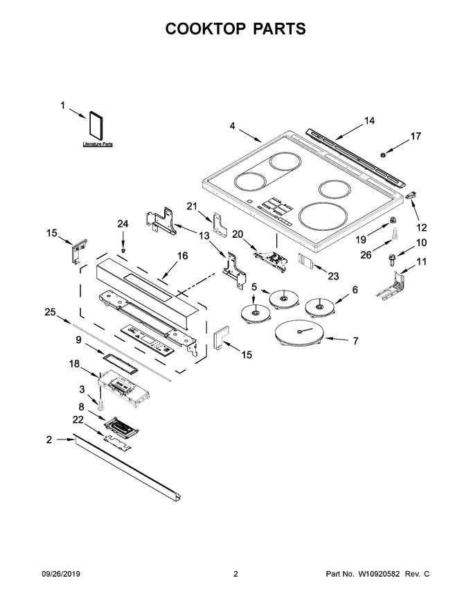 W11034444 Range Control Panel, Stainless - XPart Supply