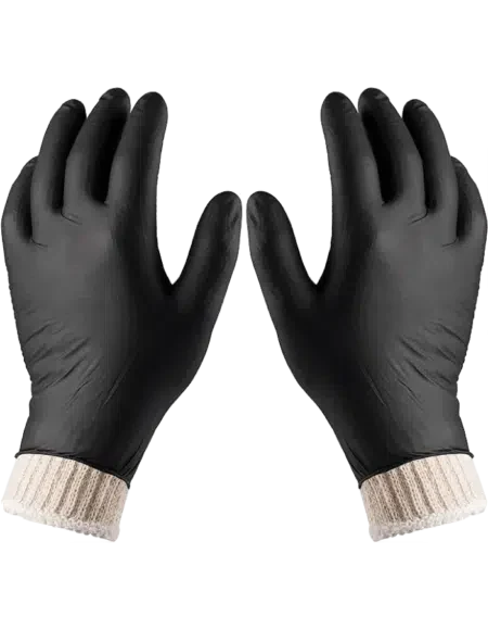 50 Disposable Nitrile BBQ Gloves and 2 Cotton Liners
