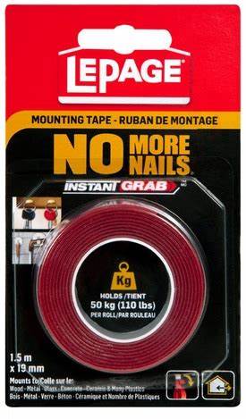 778548 No More Nails Mounting Tape, 19mm x 1.5m - XPart Supply
