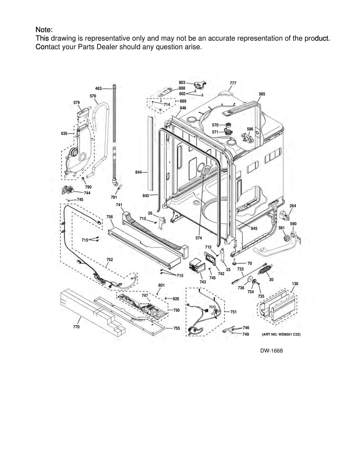 WG04F11627 Rear Main Dishwasher Inverter Board - XPart Supply