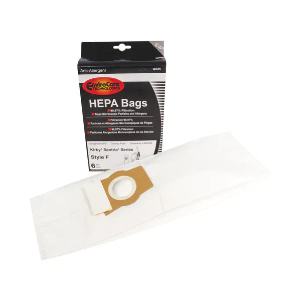 Kirby Sentria Style F - Hepa Bags x 6 Part A835 - XPart Supply