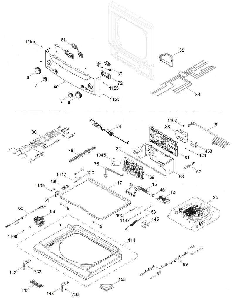 WW03L00417 Washer Top Cover Assembly - XPart Supply