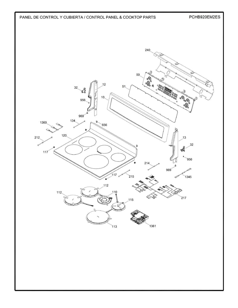 WS01F09632 Certified Refurbished Range Control Assembly - XPart Supply