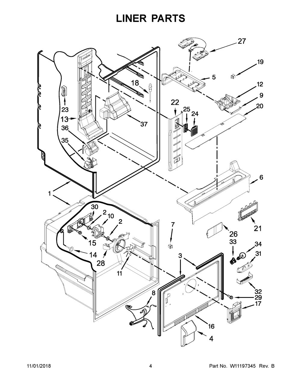 WPW1043563 Refrigerator Housing, Replaces W10435634