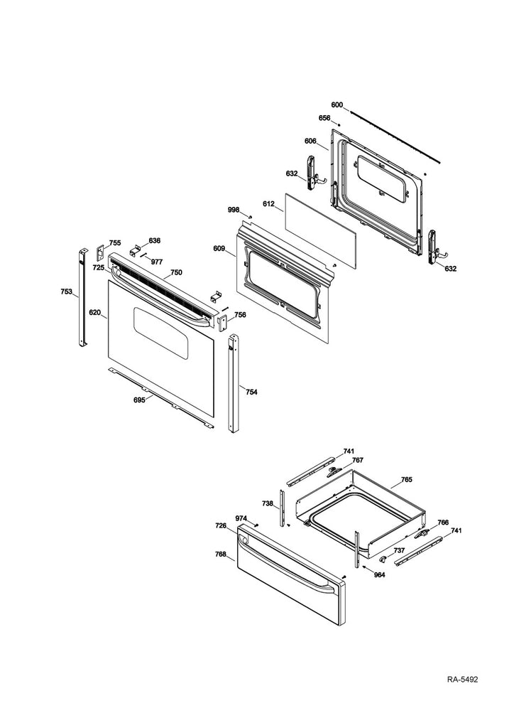 WS01L12252 Oven Liner ASM Weld Door - XPart Supply