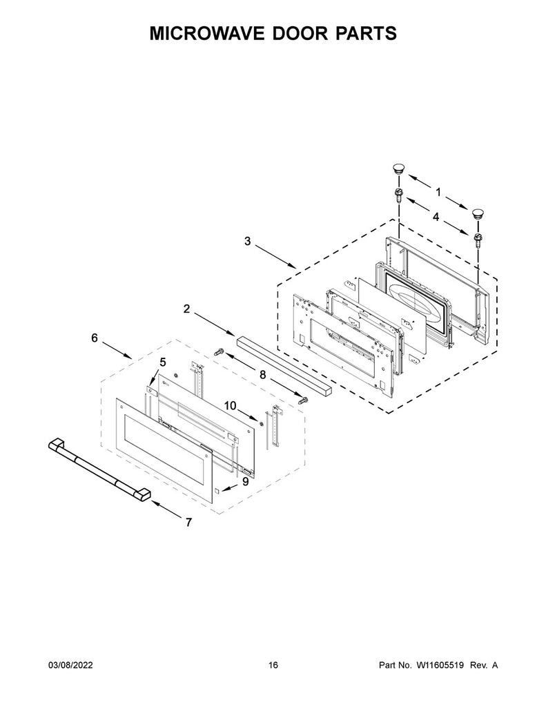 W11602618 Microwave Glass Door - XPart Supply