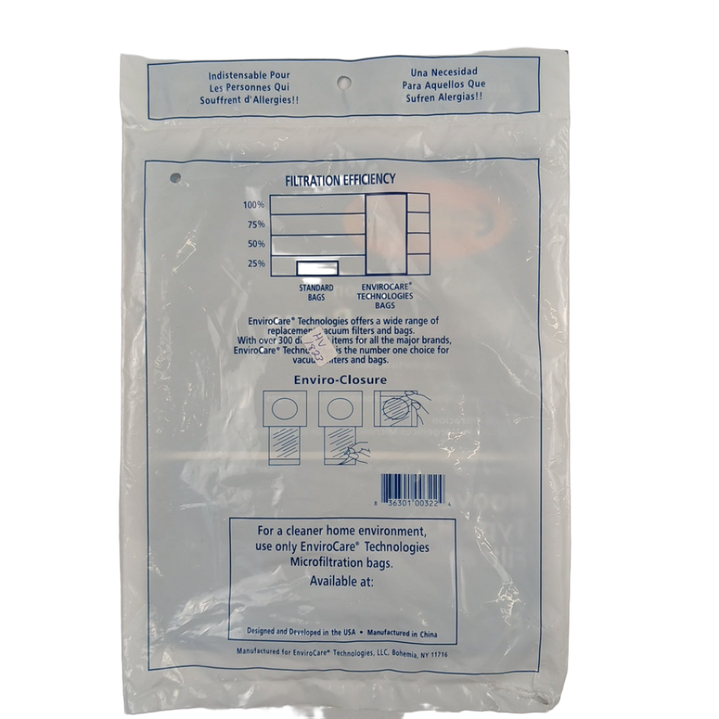 322 Vacuum Bags, Type H30 Filtration System - XPart Supply