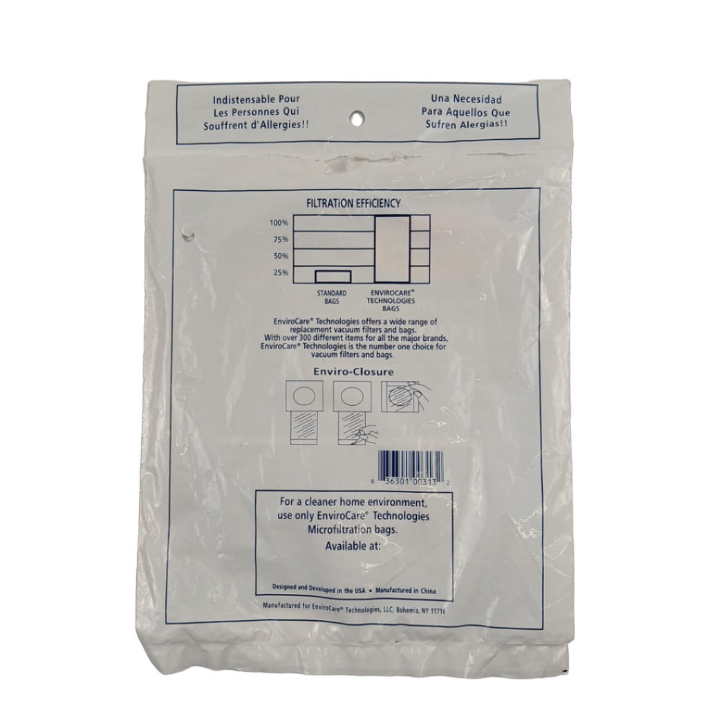 6175ECM Vacuum Bags, Microfiltration Style L Vacuum Bags - XPart Supply