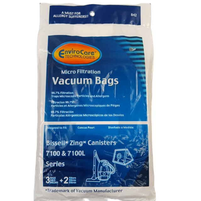 842 Micro Filtration Vacuum Bag, 3Pk - XPart Supply