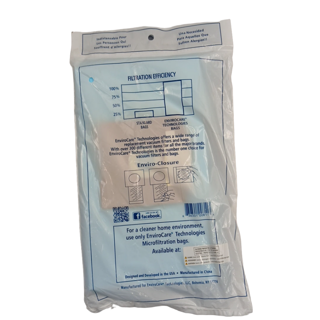 811 VACUUM BAG, Type H Micro Filtration 6PK - XPart Supply