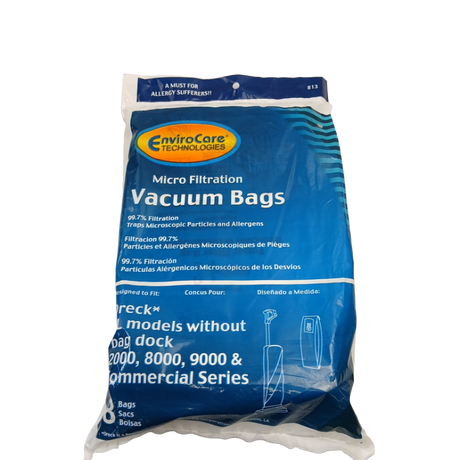 813 Vacuum Bags, Micro Filtration 8Pk - XPart Supply