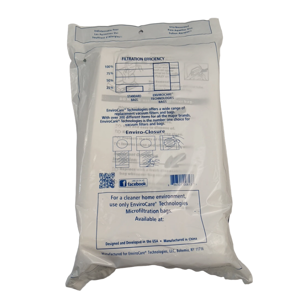 813 Vacuum Bags, Micro Filtration 8Pk - XPart Supply