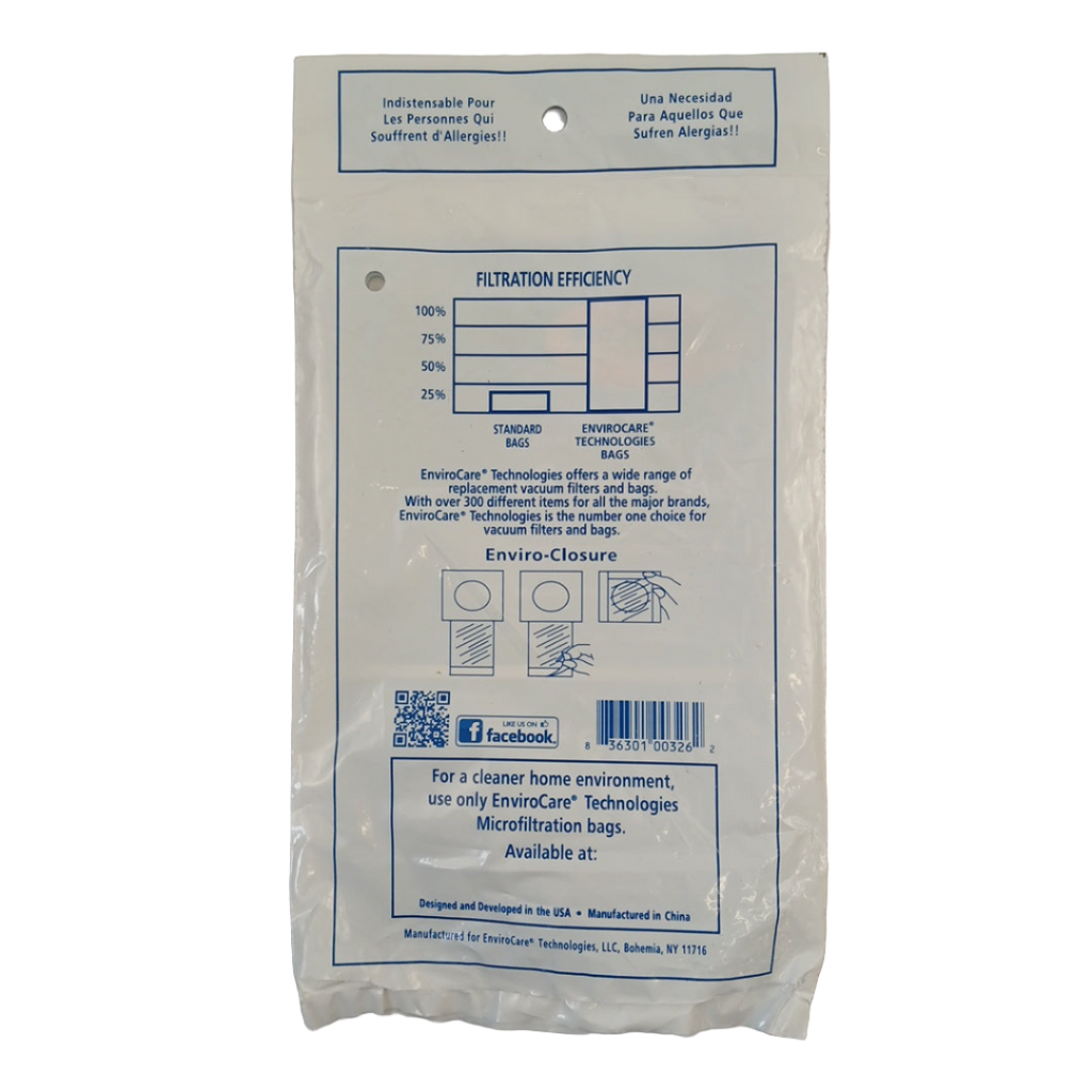 62389 Vacuum Bag, Style PL Micro Filtration 3pk - XPart Supply