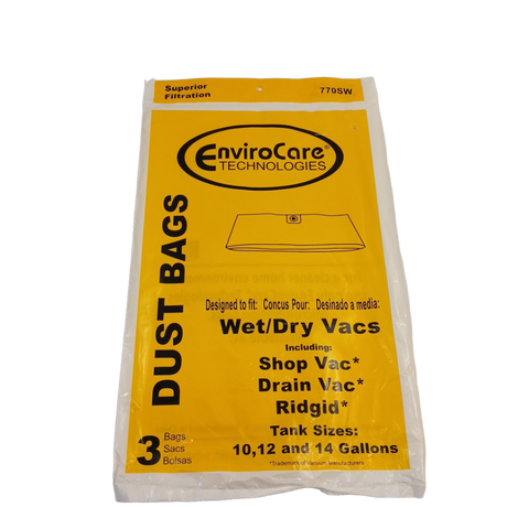 770SW Vacuum Bag, Wet/Dry Dust Bag, 3pk - XPart Supply