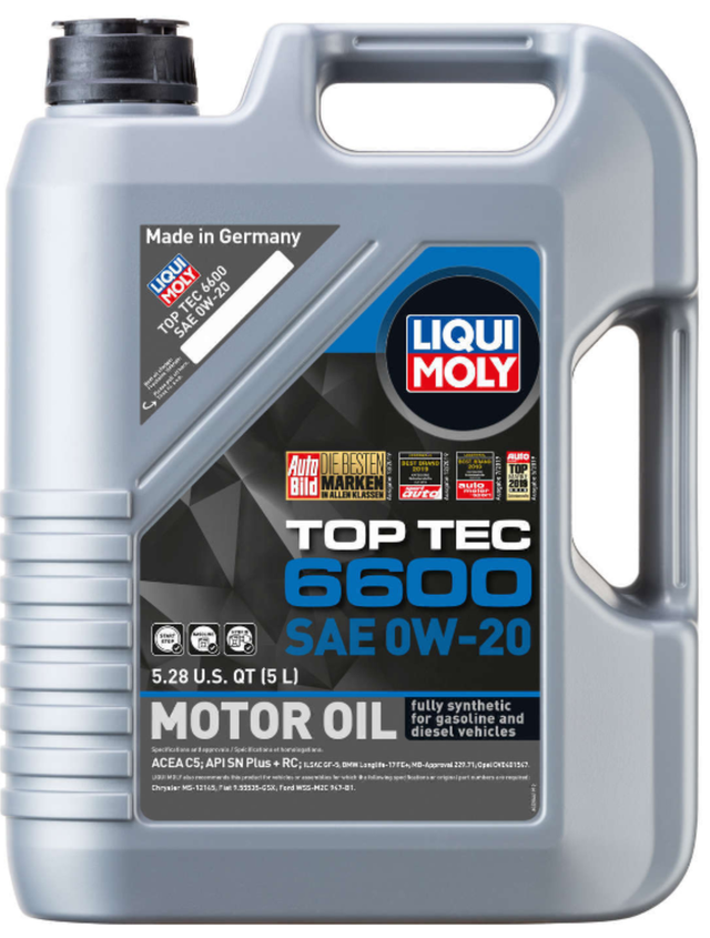 0W-20 Top Tec 6600 Engine Oil (5 Liters) - Liqui Moly LM22046 - XPart Supply