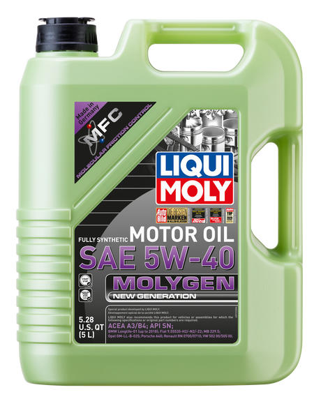 20232 LIQUI MOLY 5L Molygen New Generation Motor Oil 5W40 - XPart Supply