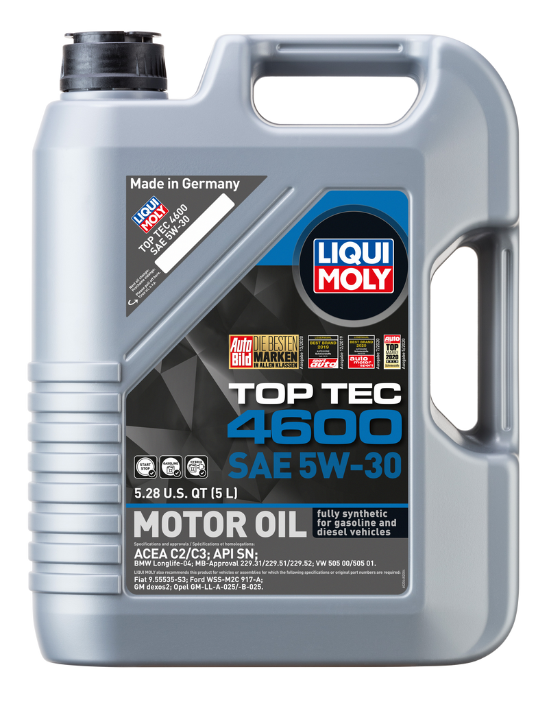 20448 LIQUI MOLY 5L Top Tec 4600 Motor Oil 5W30 - XPart Supply