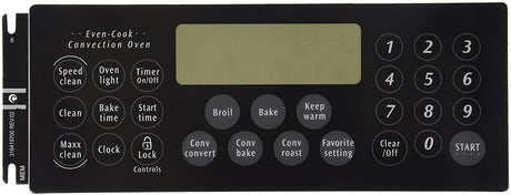 316419700 CLOCK OVERLAY, BLACK WITH MINI OVEN - XPart Supply