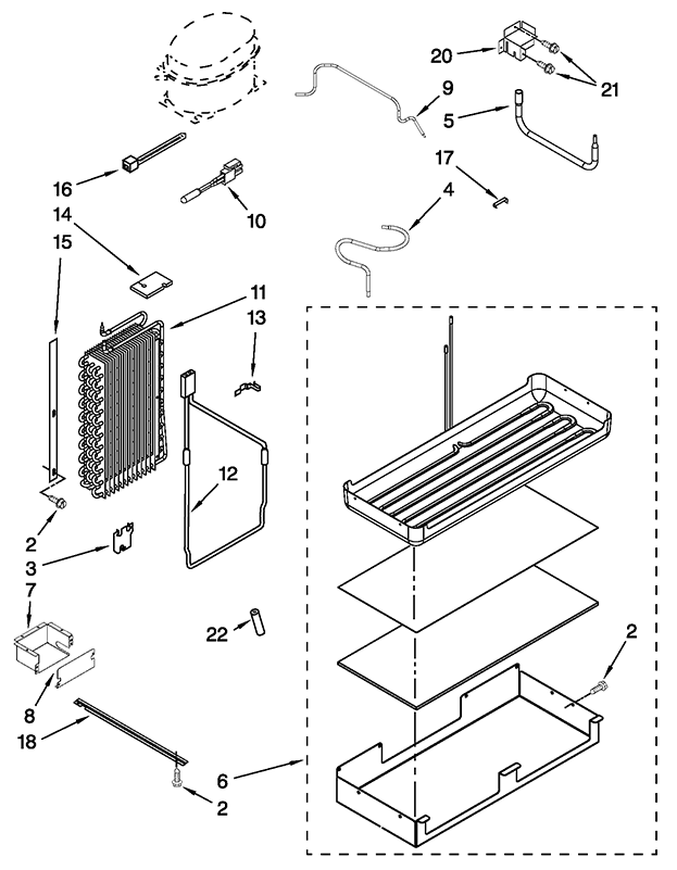 WPW10427993 Refrigerator Evaporator - XPart Supply