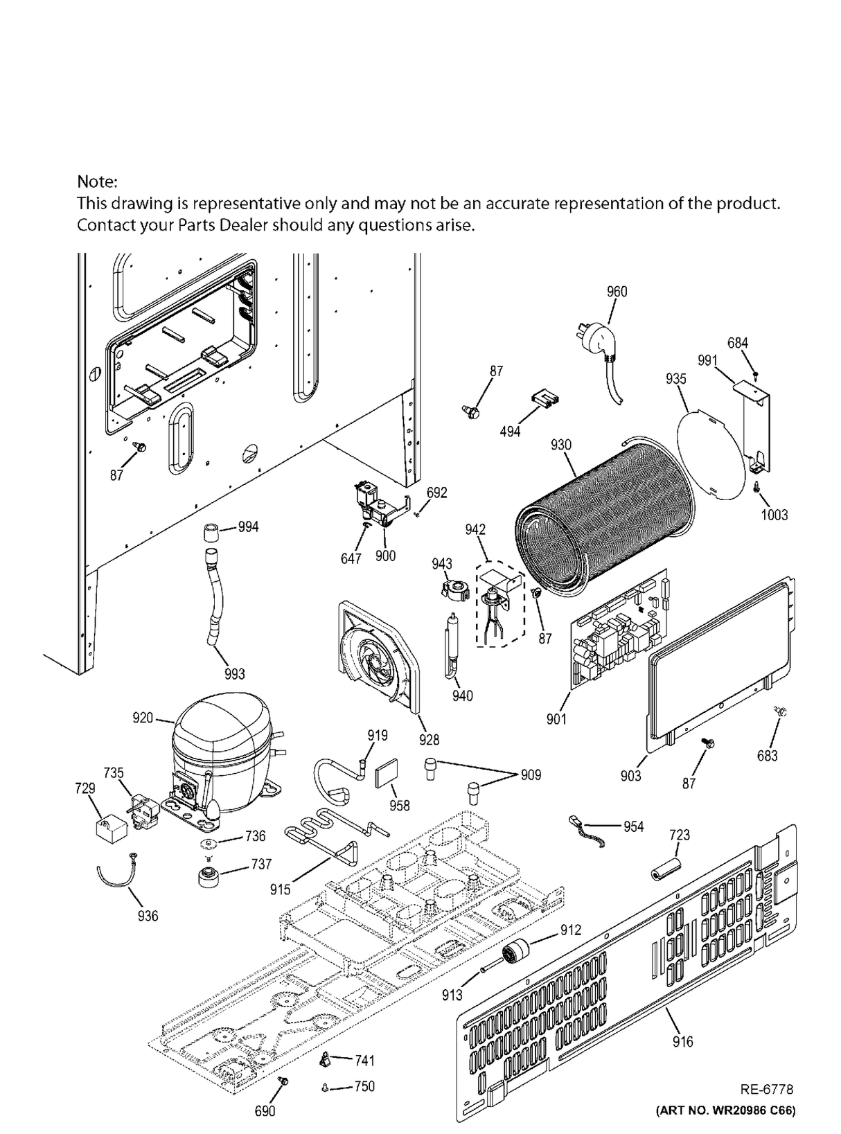 WG03F04942 Refrigerator Condenser Fan Gasket Assembly - XPart Supply