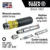 Tools 32807MAG 7-in-1 Nut Driver, Magnetic Driver with SAE Hex Nut Sizes and Spring Coil Bits, Heavy-Duty Handle for Added Torque - XPart Supply