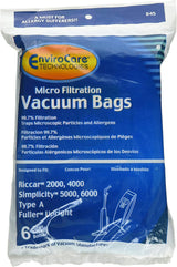 845 Vacuum Bag, Type A Micro Filtration Vacuum Bags, 6pk - XPart Supply