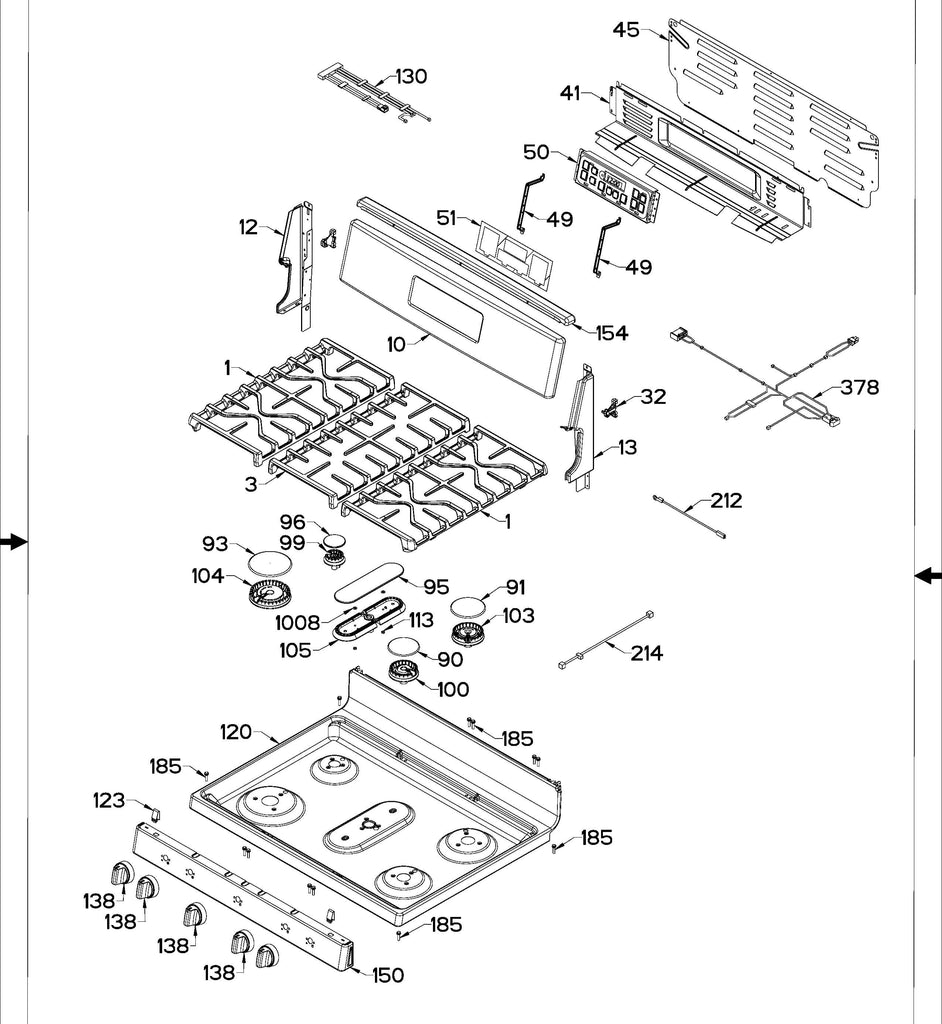 WS01F10954 Range Oven Control Board (replaces 164D8450G232)