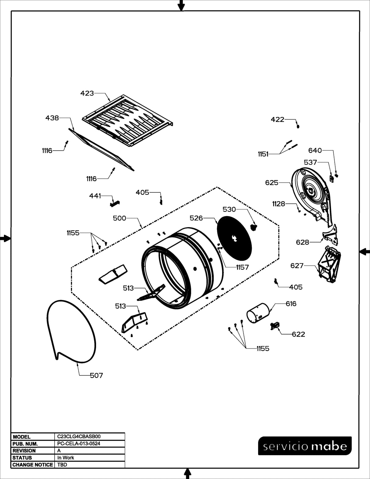 WW03A00254 Laundry Center Clip Front Panel