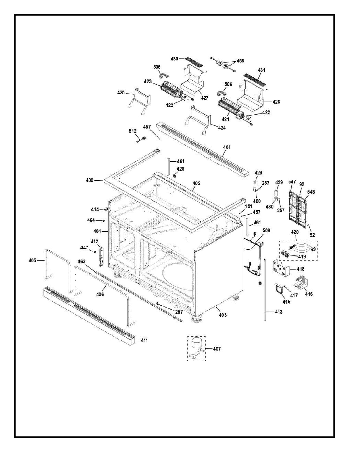 WS01F10273 Oven Cooling Fan Blower Motor