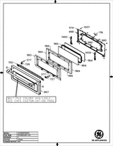 WS01L17307 Range Upper Oven Glass & Panel Door ASM