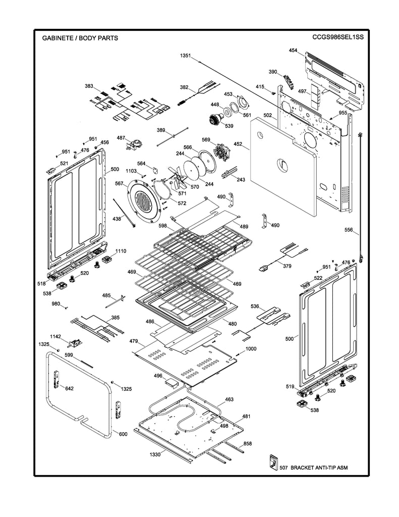 WS01F08640 Range Oven Machine Board With Frame - XPart Supply