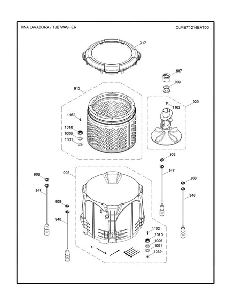 WW03A00249 Washer Outer Tub Assembly - XPart Supply