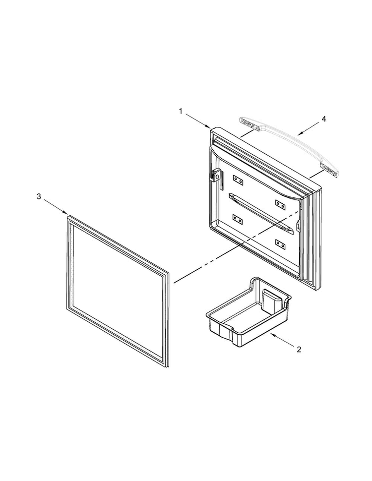 LW10413531 Refrigerator Freezer Door Assembly, Stainless - XPart Supply