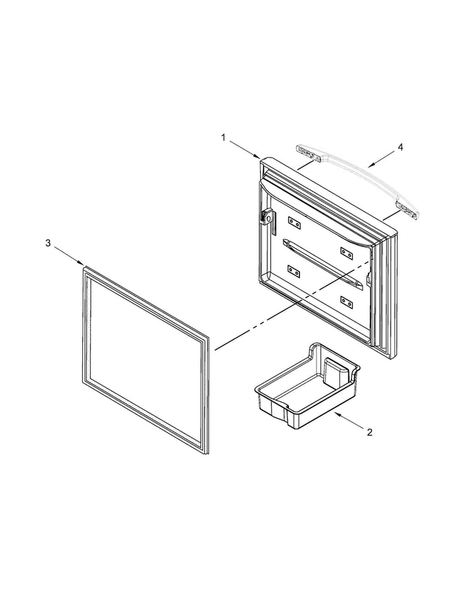 LW10413531 Refrigerator Freezer Door Assembly, Stainless - XPart Supply