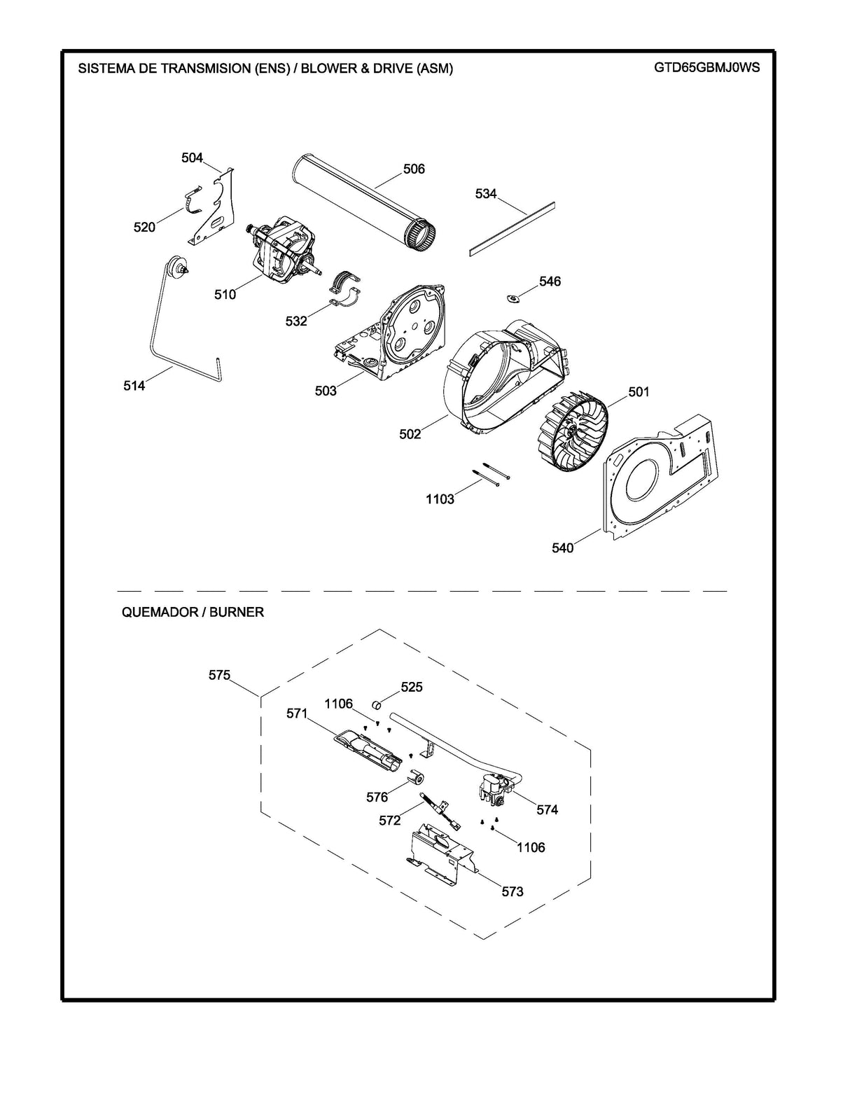 WW02F00575 Dryer Gas Valve & Burner, Replaces 228C4003G017