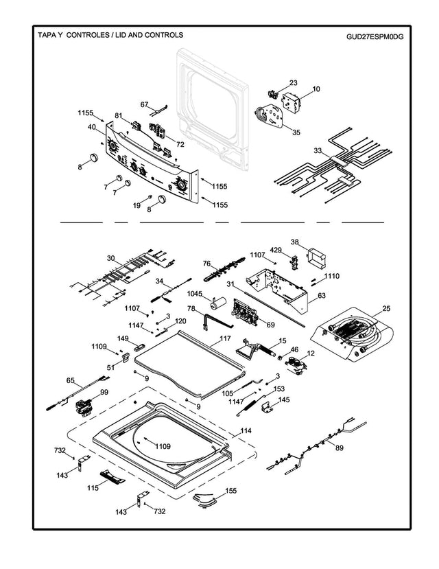 WW02F00771 WASHER UI BOARD CL ASM - XPart Supply