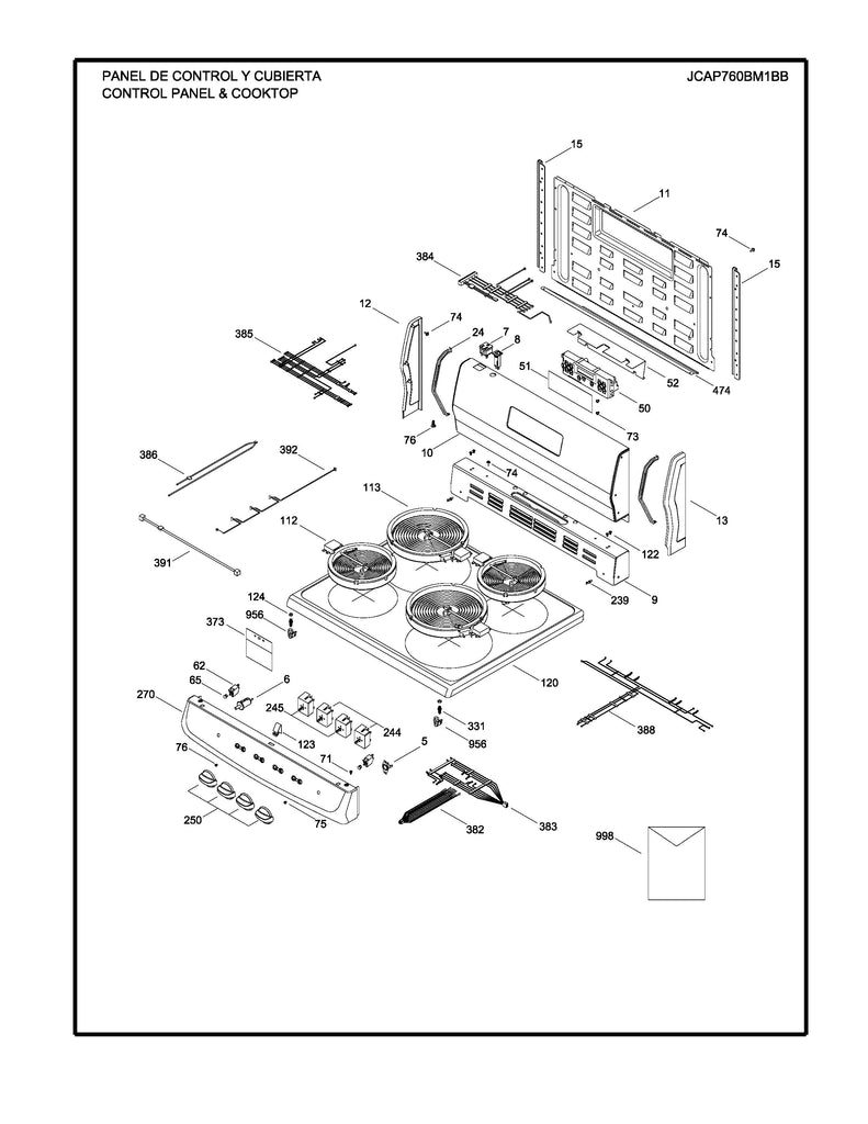 WS01L01761 Oven Faceplate Graphics Asm - XPart Supply