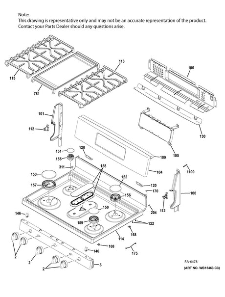 WS01F07895 Oven Overlay and Control Assembly - XPart Supply