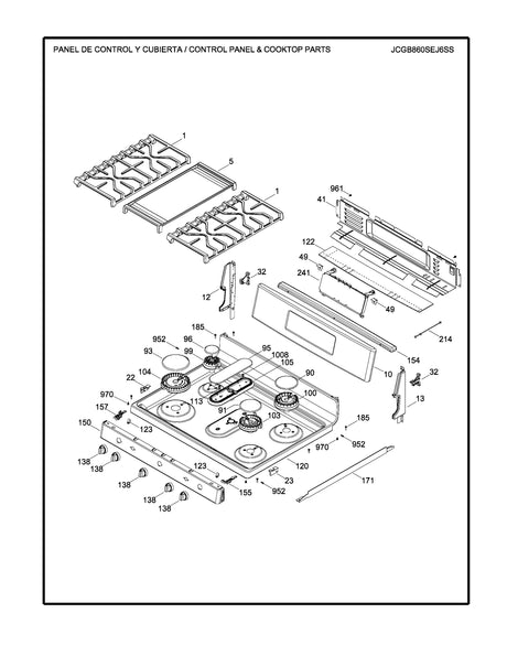 WS01L16435 Oven Glass Door Asm - XPart Supply