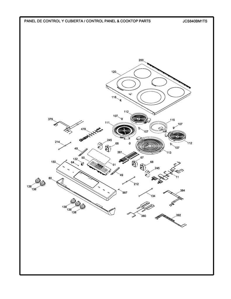 WS01F09032 Oven Overlay - XPart Supply