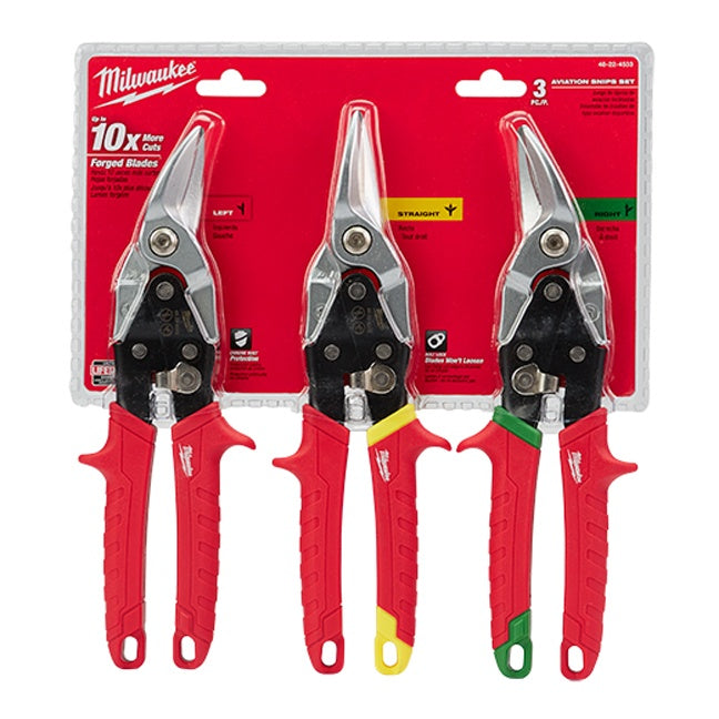 MILWAUKEE 48-22-4533 3 PIECE AVIATION SNIP SET - Appliance Genie