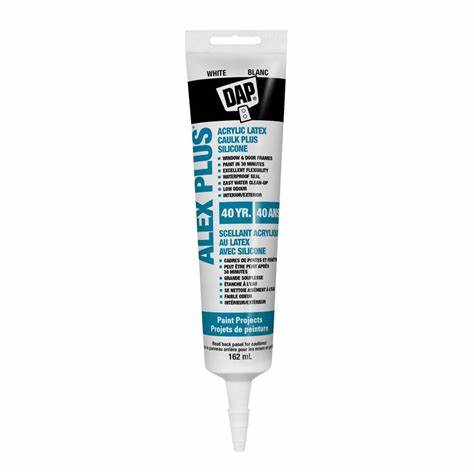 74225 Acrylic Latex Caulk Plus Silicone, White, 162mL - XPart Supply
